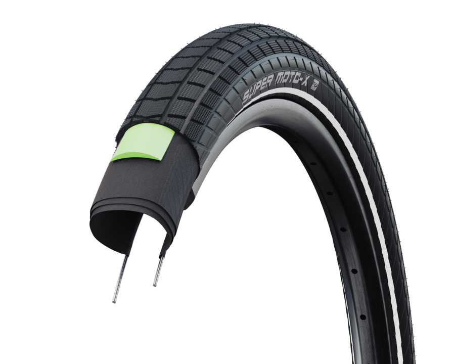2x Schwalbe Super Moto-X Fahrradreifen, 26x2.40, Drahtreifen - Für City & Trekking